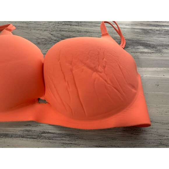 Victorias Secret Coral Push-Up Bra Size 36D Adjustable Straps & Supportive Fit - Picture 2 of 6